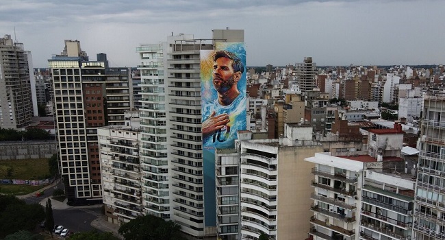نقاشی دیواری ستاره آرژانتینی